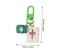 DIYEAH 8 Pezzi Mahjong Keychain Charms Durable Chinese Style Bag Pendant Decoration For Backpack Purse Keys Unique Mahjong Jewelry Accessories For Enthusiasts