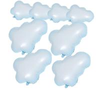 DIYEAH 8 pezzi Palloncini Decorativi in Pellicola Forma di Nuvola per Feste Compleanno e Matrimoni Decorazioni Bianche Eleganti per Interno ed Esterno Accessori Foto per Party e Bridal