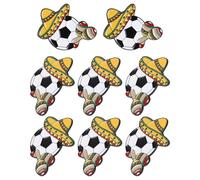 DIYEAH 8 Pezzi Spilla Souvenir Leggera a Forma di Cuore Design Messicano Unico per Appassionati di Calcio, Decorazione per Raduni e Coppa del Mondo 2026
