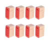 DIYEAH 8 pezzi Timbro con caratteri cinesi, sigillo in ceralacca fatto a mano, vintage, in legno, per diario, scrapbooking, diario, forniture per progetti fai da te
