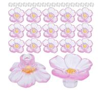 DIYEAH 80 Pezzi Luci a Stringa Coprilampada a Forma di Fiore di Pesca Rosa, Decorazione Versatile in Plastica per Interni ed Esterni, Design Romantico per Occasioni Speciali