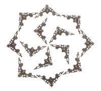 DIYEAH 80 Pezzi Protezioni Angolari in Ferro Vintage per Libri Album Scatole Angoli Triangolari Decorativi con Design Intagliato Resistenti Urti e Facili da Installare per Scrapbook e Fai