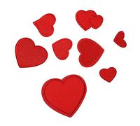 DIYEAH 8pezzi Adesivo Cuore Rosso Paillettes Toppe Adesive Per Tessuti Applique Forma Di Cuore Decorazioni Fai Da Te Per Vestiti Abito Cappello Jeans Ricamo