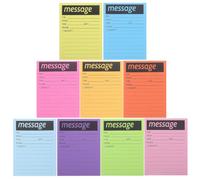 DIYEAH 9 blocchetti di note adesive colorate per messaggi, blocchetti autoadesivi per ufficio per appunti sulla scrivania della reception, di note promemoria con messaggi al neon, forniture per