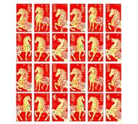 DIYEAH 96 buste rosse cinesi dell'anno del cavallo 2026, pacchetto rosso Lai See Hong Bao per il capodanno lunare, festa di, matrimonio, laurea, compleanno