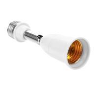 DIYEAH Adattatore Lampadina E27 Bianco Testa Snodata a 360 Gradi in Abs, Prolunga per Presa Lampada Pratica e Flessibile per Illuminazione Migliorata