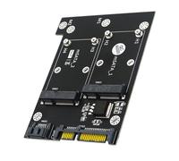 DIYEAH Adattatore Msata Supporta Connessione Di Due Ssd Msata Lettura Fino a s Led Blu Per Alimentazione Compatibile Con Ambiente Operativo Senza Driver Software