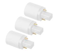DIYEAH Adattatore per Lampadina G24d a E27 3 Pezzi, Conversione senza Soluzione di Continuità, Materiale Pbt Ignifugo e Rame Nichelato, per Uffici e Abitazioni