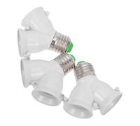 DIYEAH Adattatore Portalampada E27 a 2 E27 a Forma Di y in Materiale Ignifugo Pbt, Presa Divisoria Per Lampadine Led e Alogene, Compatto e Leggero Set Da 3 Pezzi Per Uso Domestico e Ufficio