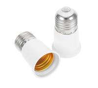 DIYEAH Adattatore Portalampada E27 Prolunga Estensione Pc e Metallo 65mm Per Lampade Led Lampadari Applique 2 Pezzi