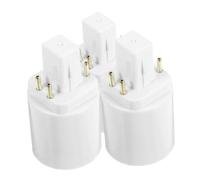 DIYEAH Adattatori Per Lampadine G24q a E27 Set Da 3 Pezzi, Convertitori Per Portalampada a 4 Pin in Materiale Ignifugo, Compatibili Per Uso Domestico e Ufficio Installazione Semplice