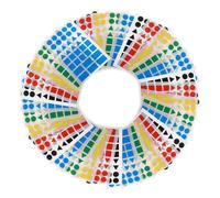 DIYEAH Adesivi Codice Colore 50 Pezzi Multiforma Etichette Adesive Colorate per Scatole da Trasloco Contenitori Alimenti e Organizzazione Scuola Materna