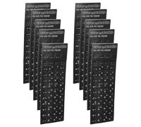 DIYEAH Adesivi per Tastiera Computer in Pvc Nero 10 Pezzi con Alfabeto Bilingue Inglese ed Ebraico, Alta Durata, per Laptop e Desktop in Ufficio e Scuola