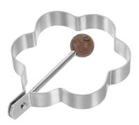 DIYEAH Anelli per Uova in Acciaio Inossidabile Forma a Fiore Stampi per Frittelle e Uova Fritte Multiuso Resistenti per Cucina Colazione
