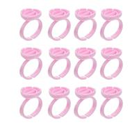 DIYEAH Anelli Porta Colla e Coppe per Pigmenti per Extension Ciglia 100 Pezzi Rosa, Accessori Trucco Ciglia Professionali per Saloni di Bellezza e Make-up Artist