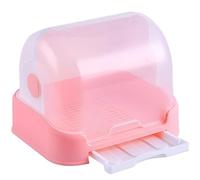 DIYEAH Asciuga Biberon con Coperchio e Vaschetta in Plastica Pp, Organizer per Bottiglie e Posate, Uso in Cucina