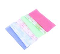 DIYEAH Asciugamano da Bagno Esfoliante a Striscia Lunga in Nylon 6 Pezzi Multicolore Bolle Dense per Pulizia Profonda Corpo e Schiena, Accessorio Doccia per Cura Pelle Delicata Casa