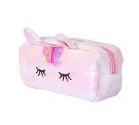 DIYEAH Astuccio Unicorno Paillettes Multifunzione Astuccio Portapenne per Ragazzo Ragazza e Ragazze Trousse Glitterata Portamonete Borsa Portaoggetti Scuola Leggero e Resistente