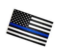 DIYEAH Bandiera Americana Thin Line Police in Poliestere Premium Resistente e Decorativa Colori Vividi e Cuciture Rinforzate per Esterni e Onorare le Forze Ordine