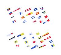 DIYEAH Bandiere Nautiche per Barche Set 40 Pezzi Bandiere di Segnalazione Internazionale Resistente Colore Vivace Alfabeto e Numeri per Decorazioni Nautiche Esterne e Comunicazione