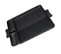 DIYEAH Barbecue Plate Rettangolare Resistente al Calore Antiaderente per Grigliate all Aperto e Pizza Adatto Casa Ristorante e Hotel