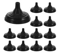 DIYEAH Base Portabandiera da Tavolo in Plastica Nero 24 Pezzi Supporto Leggero per Bandiera Decorazione Nazionale e Vetrina Ufficio Centrotavola