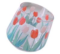 DIYEAH Bicchiere in Vetro Verde a Forma di Tulipano Resistente al Calore e Robusto, per Ufficio e Uso Domestico, Tazza Raffinata per Acqua e Bevande