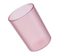 DIYEAH Bicchiere Trasparente in Plastica per Lavarsi i Denti Design Liscio e Resistente Tazza per Acqua da Bagno per Adulti e Portaspazzolino Multifunzione Rosa