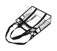 DIYEAH Borsa a Tracolla Trasparente in Pvc Nero Grande Capacità per Custodia Dischi Vinile per Passeggiate e Appuntamenti