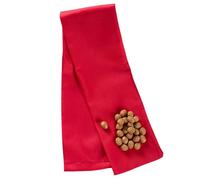 DIYEAH Borsa Massaggiatrice per Schiena e Collo Rosso, Sacchetto Massaggiante 300g Nocciolo Finto Noce e Mappa Punti di Agopressione, Strumento per Massaggi Manuali a Casa, Portatile