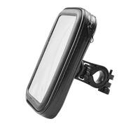 DIYEAH Borsa per Cellulare da Bici Supporto Regolabile, Custodia Anteriore Compatibile Fino a 6,5", Installazione Facile per Mountain Bike e Moto, Colore Nero, Set Completo Staffa C2