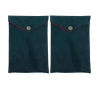 DIYEAH Borsa Portaoggetti in Velluto Verde Scuro 2 Pezzi con Maniglia, Custodia per Bibbia e Testi Religiosi, Organizer Portatile per Studio e Trasporto di Scritture Sacre