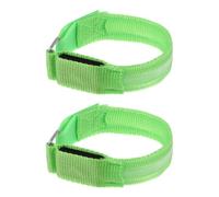 DIYEAH Bracciali Pezzi Luminosi Corsa Regolabili per LED Notturna 2 | Nylon e Componenti Led, Batteria a Bottone Inclusa, Alta Visibilità