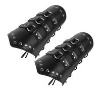 DIYEAH Bracciali Protettivi in Pelle Artificiale Nero, Stile Rinascimentale Retrò con Simmetria Autentica, 2 Pezzi per Set Fotografici e Giochi di Ruolo