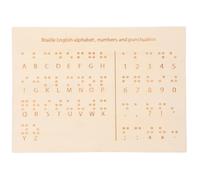 DIYEAH Braille Alfabeto Board In Legno: Aiuto Didattico Per Ciechi Punti Allegati Per Efficace Imparare Braille Compatto E Portatile Per Gli Studenti