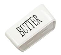 DIYEAH Burriera in Ceramica Bianca Rettangolare per Burro Contenitore per Burro da Cucina Domestica Scatola con Superficie Liscia e Facile da Pulire