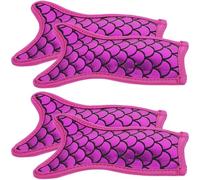 DIYEAH Bustine per Ghiaccioli Riutilizzabili 4 Pezzi in Gomma e Poliestere Design Sirena, Protezione Termica per Ghiaccioli Duraturi, per Barbecue e Concerti