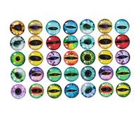 DIYEAH Cabochon in Vetro 50 Pezzi Occhio Animale per Gioielli Fai da Te Accessori per Ciondoli e Decorazioni