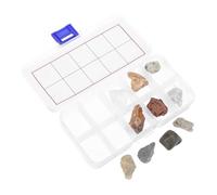 DIYEAH Campioni Di Rocce e Minerali Per Ragazzo Kit Di Geologia Con Pietre Fossili e Include Scatola Espositiva e Guida All Per Esplorazione in Classe e Casa