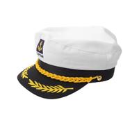 DIYEAH Cappelli da capitano marinaio: cappelli da marinaio ricamati con motivo di barca o nave - da regolabili per yacht e yacht - Accessorio per feste e cosplay da ammiraglio della marina