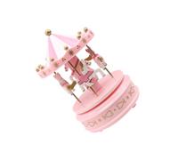 DIYEAH Carillon Romantico Giostra Rosa Miniatura Decorazione da Tavolo per Bambine Carillon Manuale Musicale Senza Luce Ornamento Regalo Compleanno Decorativo