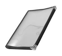 DIYEAH Cartella Trasparente per Menu Ristorante in PVC A4 Copertina in Similpelle Porta Menu Multipagina 8 Pagine 16 Visualizzazioni Custodia Resistente per Bar e Locali di