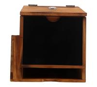 DIYEAH Cassetta postale per suggerimenti in legno con fessura e - Cassetta per commenti e schede di preghiera da parete, contenitore per mance sicuro per la fondi