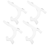 DIYEAH Cavalletti per Espositori da Tavolo in Plastica Trasparente 16 Cm, Portapiatti Decorativi Compatti per Piatti e Cornici, Set da 4 Pezzi per Vetrine, Matrimoni e Allestimenti Casa