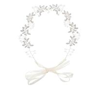 DIYEAH Cerchietto da Sposa in Lega Argento con Cristalli, Delicato Accessorio per Chioma Elegante, per Fotografia e Matrimoni