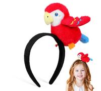 DIYEAH Cerchietto per Chioma Pappagallo Rosso Adorabile e Leggero Elastico, per Costumi e Feste di Halloween