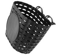 DIYEAH Cestino Anteriore per Bici in Plastica Nera con Cinghie | Design Staccabile e Rinforzato, Montaggio a Cinghie, Capienza Ampia, per Bici dei Piccoli Oggetti