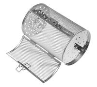 DIYEAH Cestino Girevole Girarrosto in Acciaio Resistente al Calore per Friggitrice ad Aria Accessorio Cucina con Sportello Mobile per Arrostire Frutta Secca e Snack Compatibile con Forno