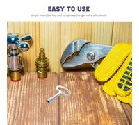 DIYEAH Chiave per Valvole Gas in Lega di Zinco 27 Pollici per Valvole 1/4 e 5/16 - Utensile Multifunzione per Radiatori Scatole Contatori e Armadietti Elettrici - Strumento Compatto