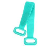 DIYEAH Cinturino Esfoliante in Silicone Verde 76 Cm per Doccia e Bagno, Spazzola Massaggiante per Schiena Doppio Anello, Asciugamano da Bagno per Pulizia Profonda del Corpo